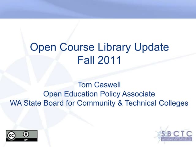 Open Course Library Update