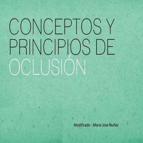 Oclusion conceptos basicos