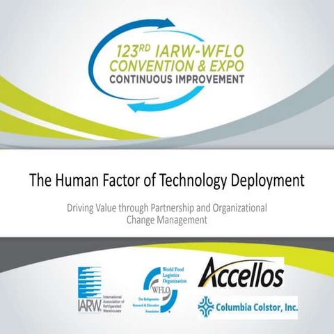 Human Factor of Technology Deployment - Accellos & Columbia Colstor IARW-WFLO