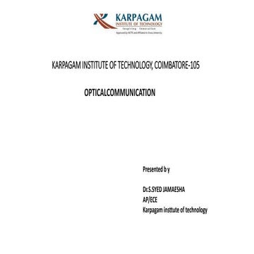 OPTICAL COMMUNICATION