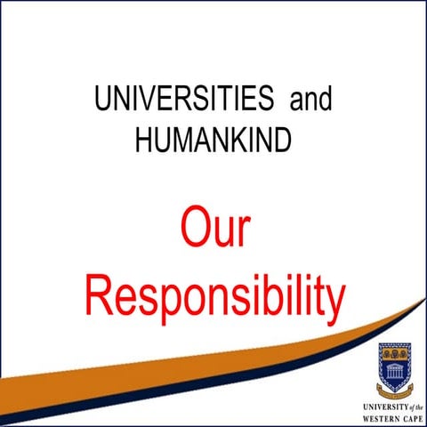 O connell unuiversities and humankind