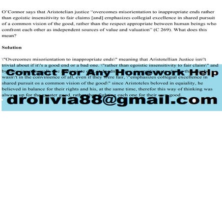 O’Connor says that Aristotelian justice “overcomes misorientation to.pdf