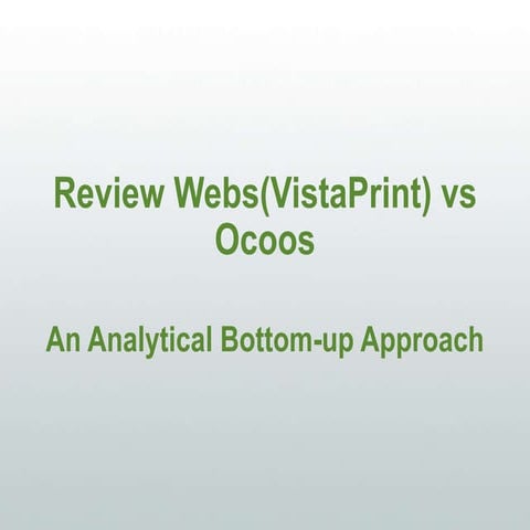 Review VistaPrint Webs vs Ocoos