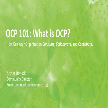 Open compute and future of data centers | PDF