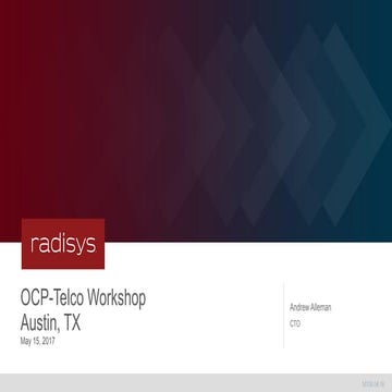 OCP Telco Engineering Workshop at BCE2017