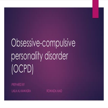 Ocpd | PPTX
