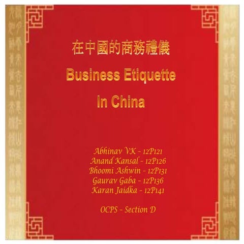 Business Etiquette in China