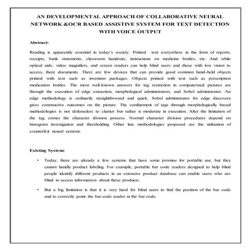 OCR Projects using Python for CSE/IT Students