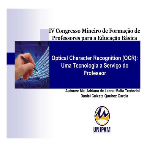 OCR: Uma Tecnologia a Serviço do Professor