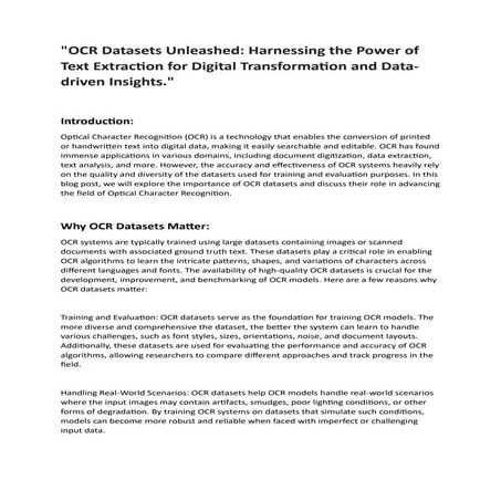 OCR Datasets Unleashed.docx