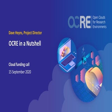 OCRE in a Nutshell - Cloud funding call 15 September 2020