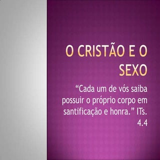 O cristão e o sexo