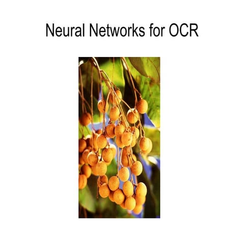 Neural Networks for OCR