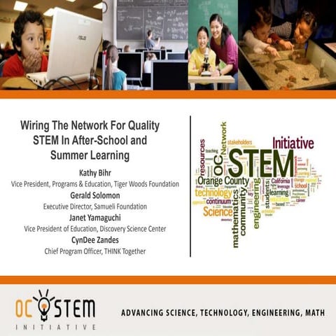 Wiring The Network For Quality STEM In After-School and Summer Learning