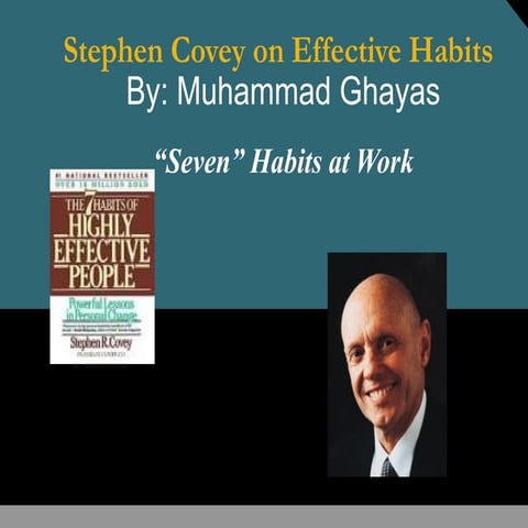 Be proactive by Stephen R.Covey 1ST HABIT | PPTX