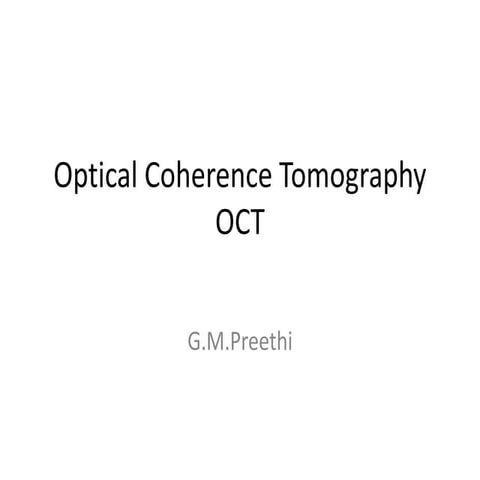 Optical coherence tomography
