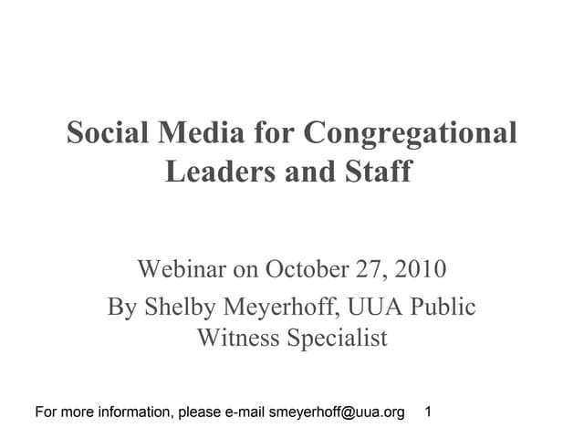 Oct. 2010. pnwd webinar