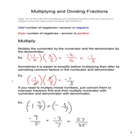 Oct. 28 Mult And Divide Fractions