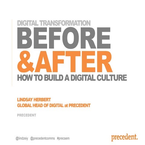 Digital Transformation 'Before and After' -14th October, Edinburgh