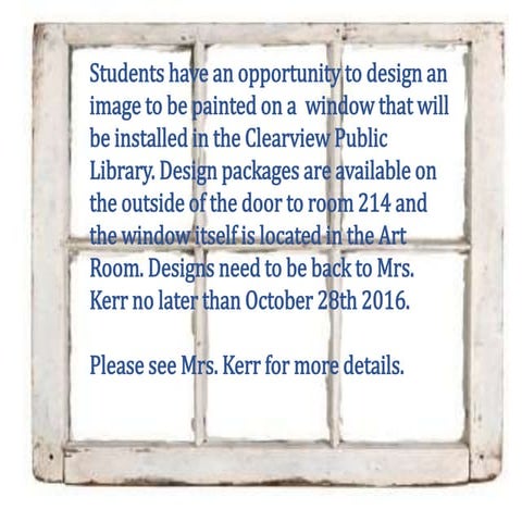Stayner Collegiate Institute Announcements - October 20, 2016