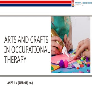 Art and Craft in Occupational Therapy .pptx