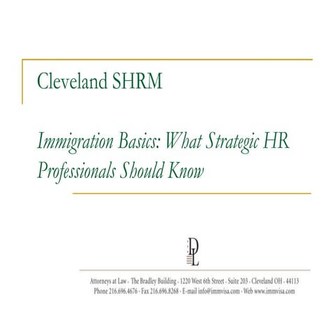Immigration Basics: What Strategic HR Professionals Should Know
