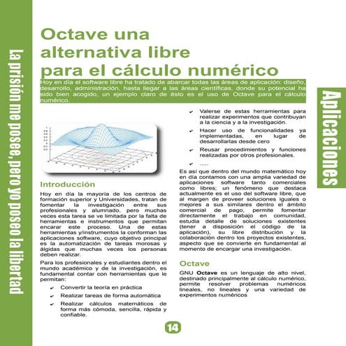 Octave una alternativa libre para el cálculo numérico