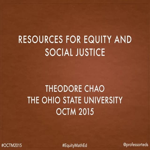 Equity and Social Justice in Mathematics Education | PDF