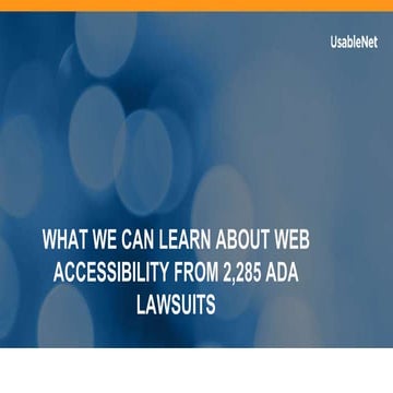 What We Can Learn About Web Accessibility from 2,285 ADA Lawsuits