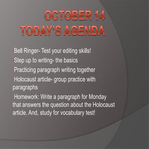 October 14 english 8