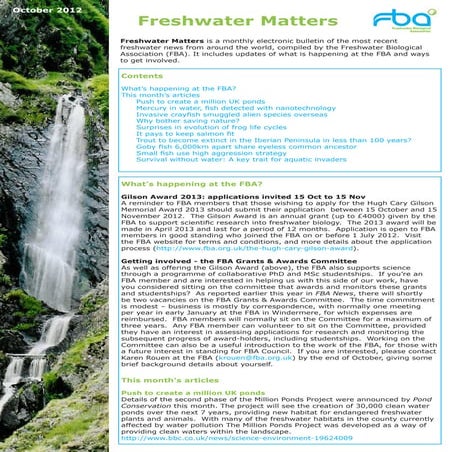 Freshwater Matters Oct2012
