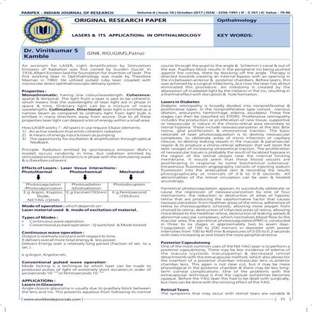 October 2017  laser and its applications