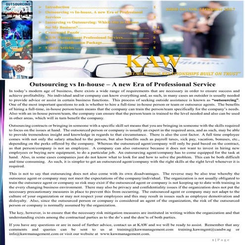 October 2017 newsletter