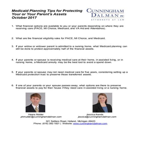 Medicaid Planning Tips for Protecting Your or Your Parent's Assets