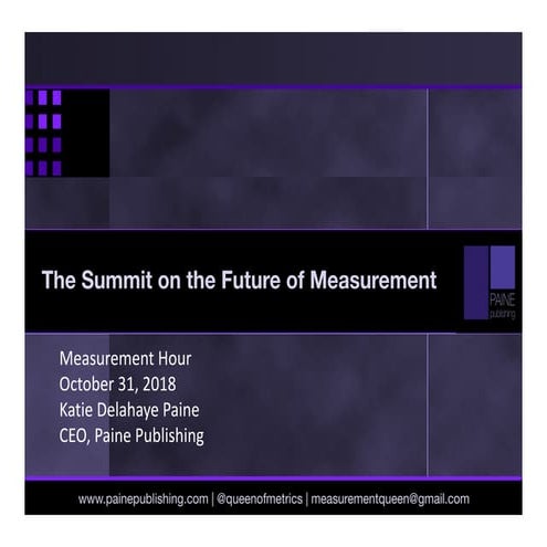 October Measurement Hour -- Summit Recap Edition