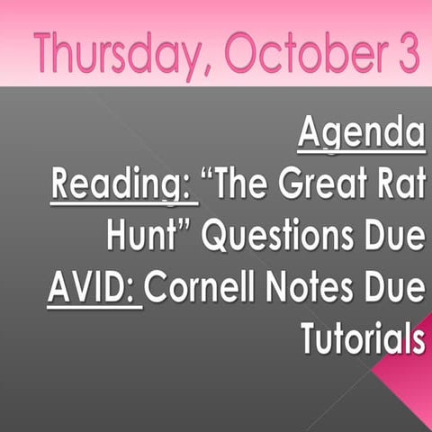 October 3 eugerta avid