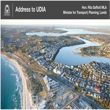 Presentation by Hon. Rita Saffioti, MLA