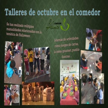 Talleres comedor. Octubre 2018.Pereda_Leganés