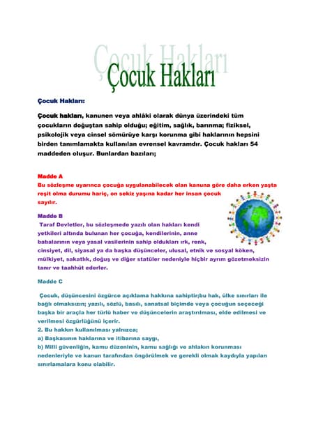 çOcuk hakları merve
