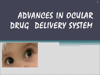 Ocular drug delivery system advancement