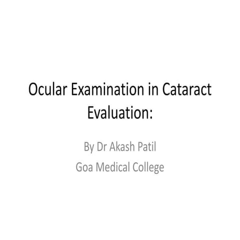 Ocular examination