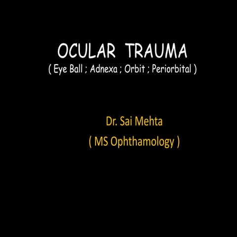 Ocular  injuries