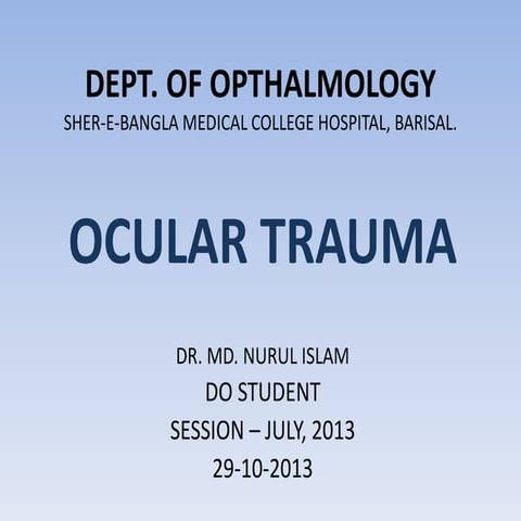 Ocular trauma