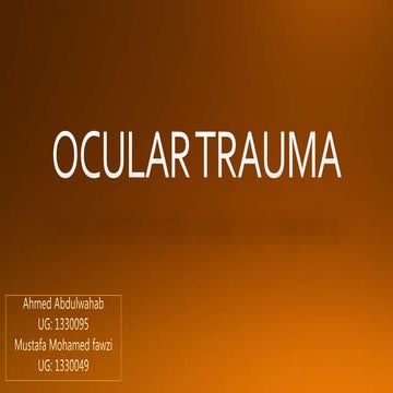 Ocular trauma