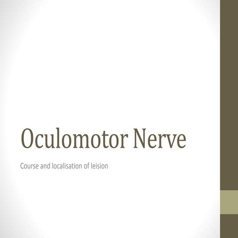 Oculomotor nerve 