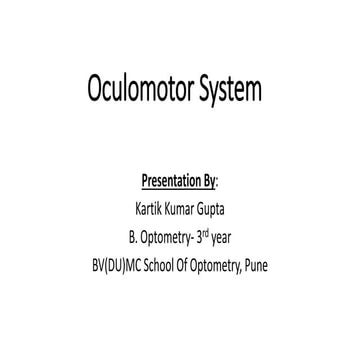 supranuclear control of eye movement