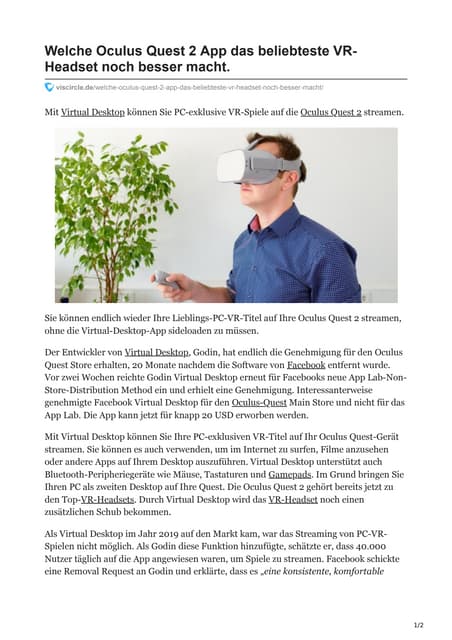 Oculus quest-app2