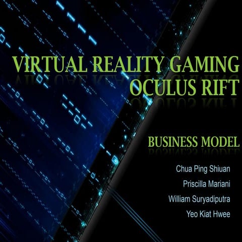 Virtual Reality, Oculus Rift, Business Model