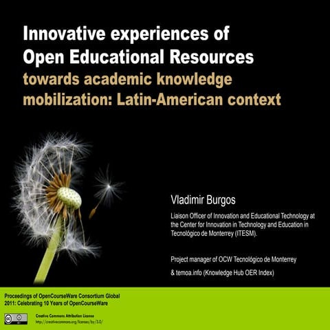 Innovative experiences of Open Educational Resources towards academic knowled...