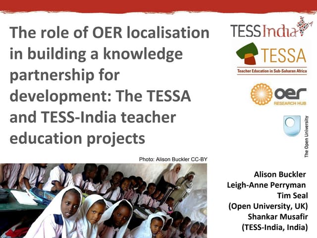 The role of OER localisation in building a knowledge partnership for developm...